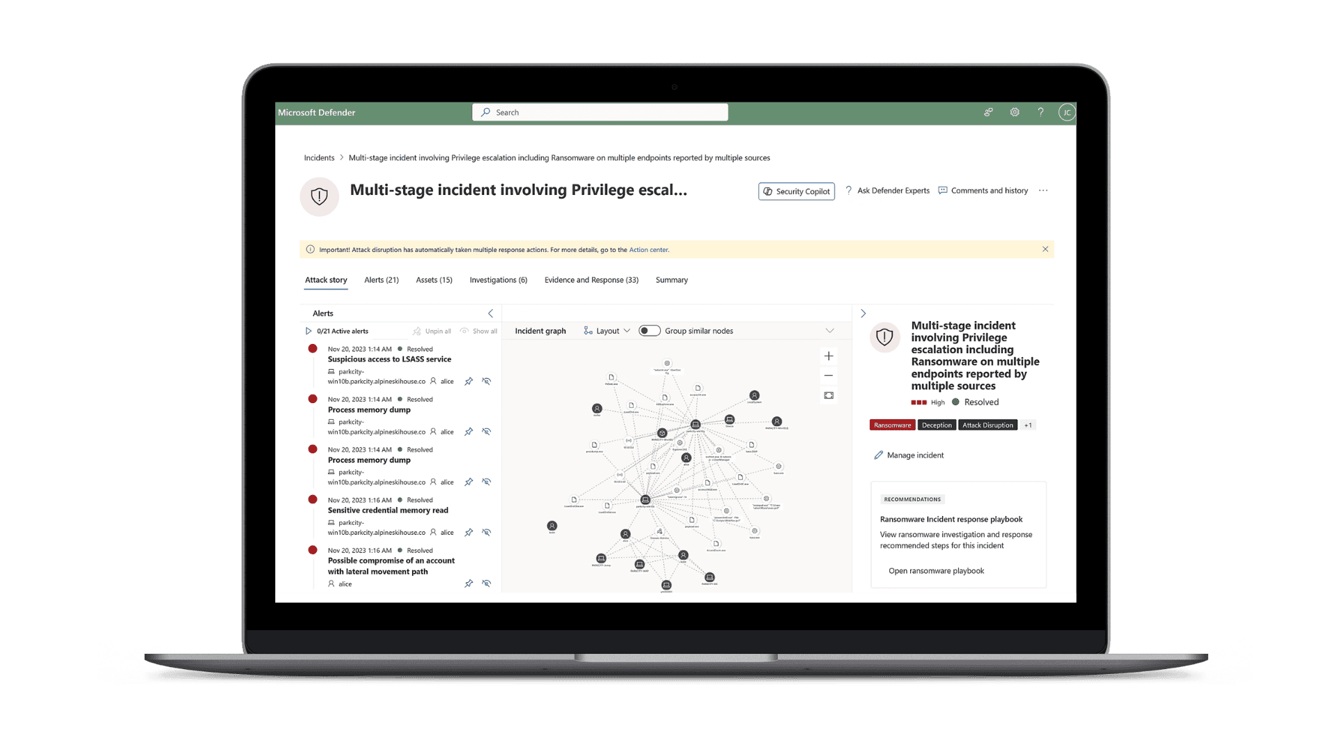 Defender for Endpoint Dashboard